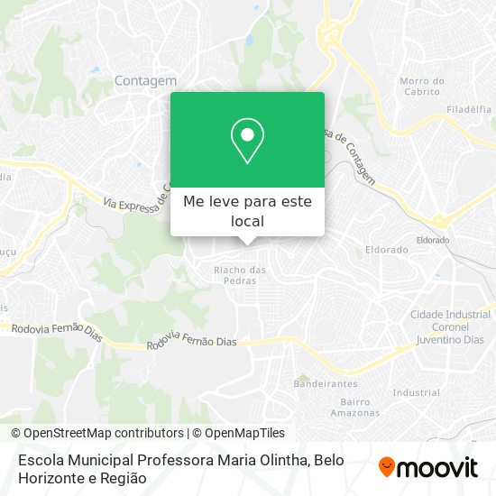 Escola Municipal Professora Maria Olintha mapa