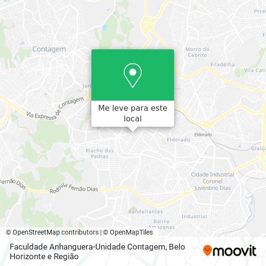 Faculdade Anhanguera-Unidade Contagem mapa