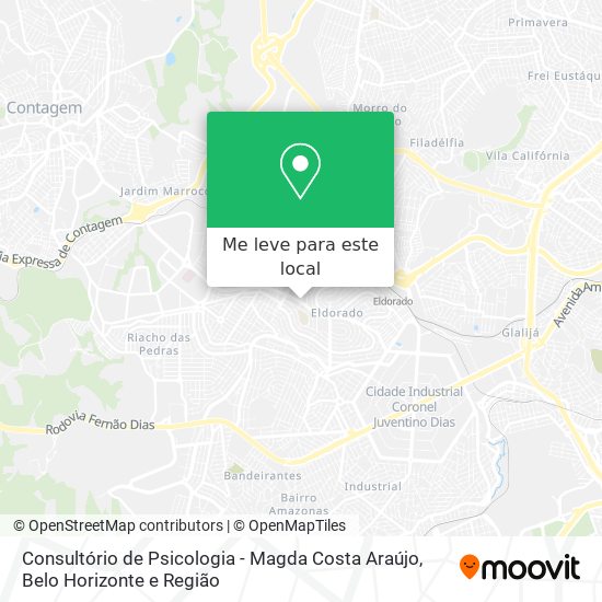 Consultório de Psicologia - Magda Costa Araújo mapa