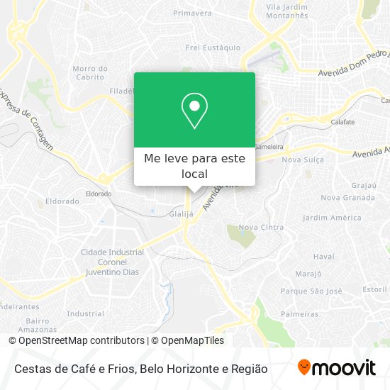 Cestas de Café e Frios mapa