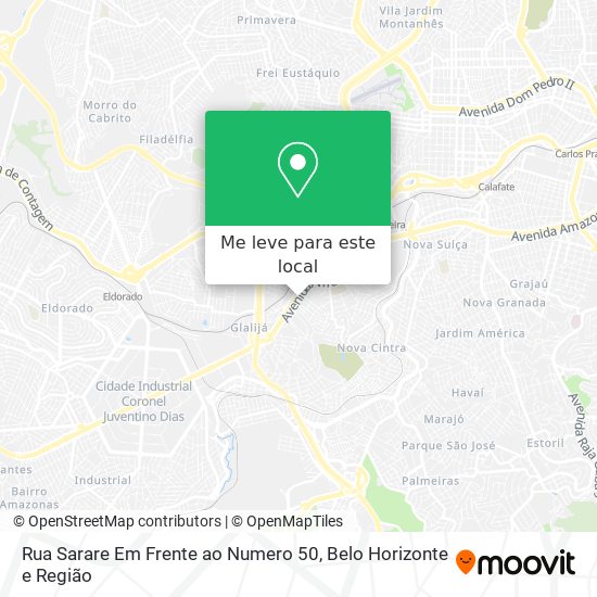 Rua Sarare Em Frente ao Numero 50 mapa
