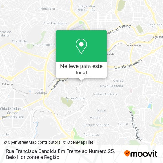 Rua Francisca Candida Em Frente ao Numero 25 mapa