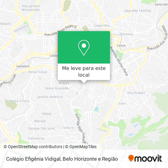 Colégio Efigênia Vidigal mapa