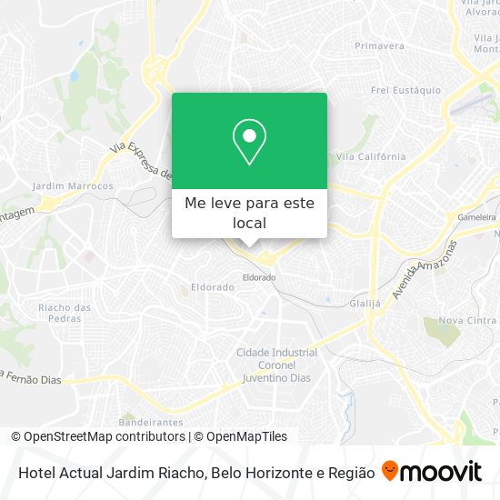 Hotel Actual Jardim Riacho mapa