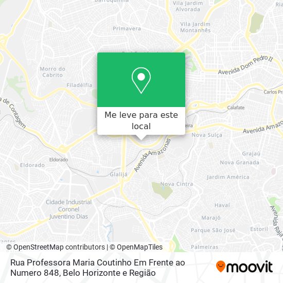 Rua Professora Maria Coutinho Em Frente ao Numero 848 mapa