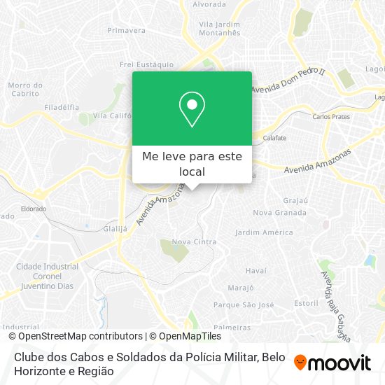 Clube dos Cabos e Soldados da Polícia Militar mapa