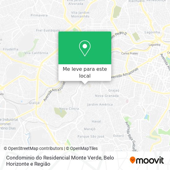 Condominio do Residencial Monte Verde mapa