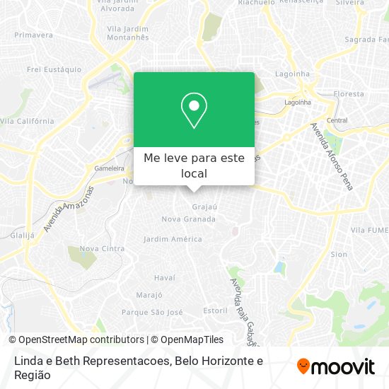Linda e Beth Representacoes mapa