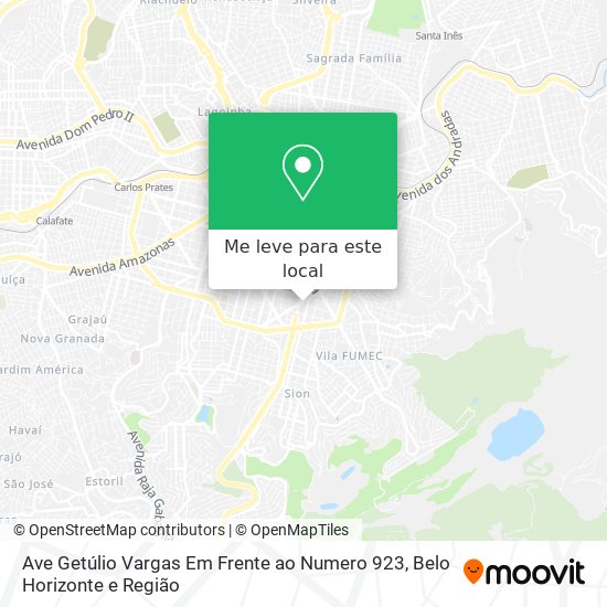 Ave Getúlio Vargas Em Frente ao Numero 923 mapa