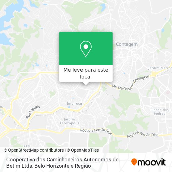 Cooperativa dos Caminhoneiros Autonomos de Betim Ltda mapa