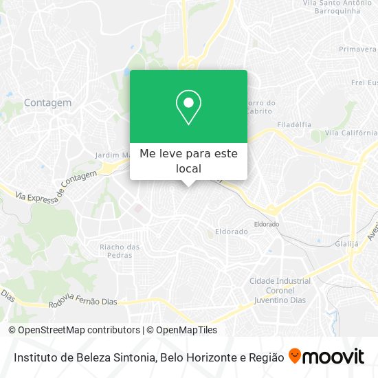 Instituto de Beleza Sintonia mapa