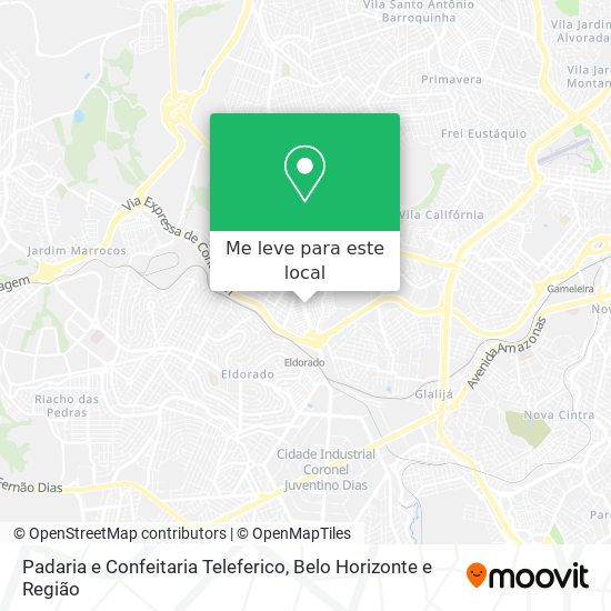 Padaria e Confeitaria Teleferico mapa