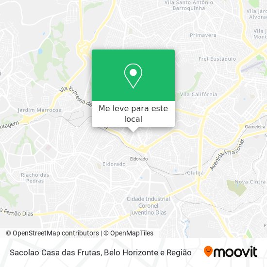 Sacolao Casa das Frutas mapa