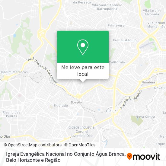 Igreja Evangélica Nacional no Conjunto Água Branca mapa