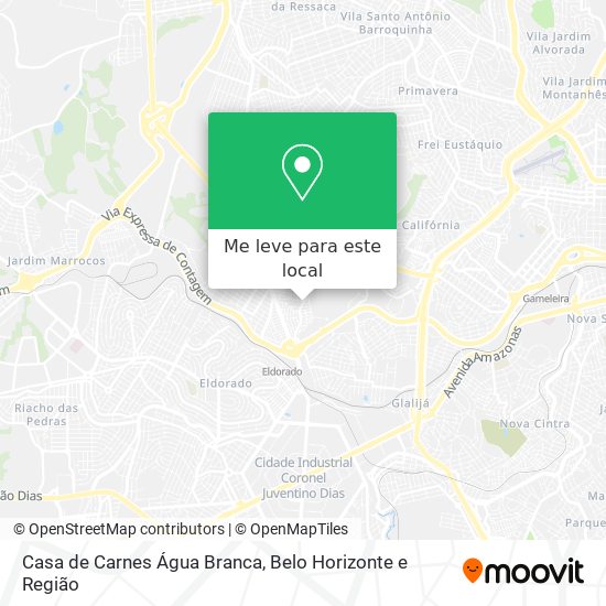 Casa de Carnes Água Branca mapa