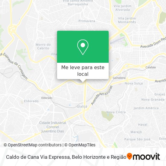 Caldo de Cana Via Expressa mapa