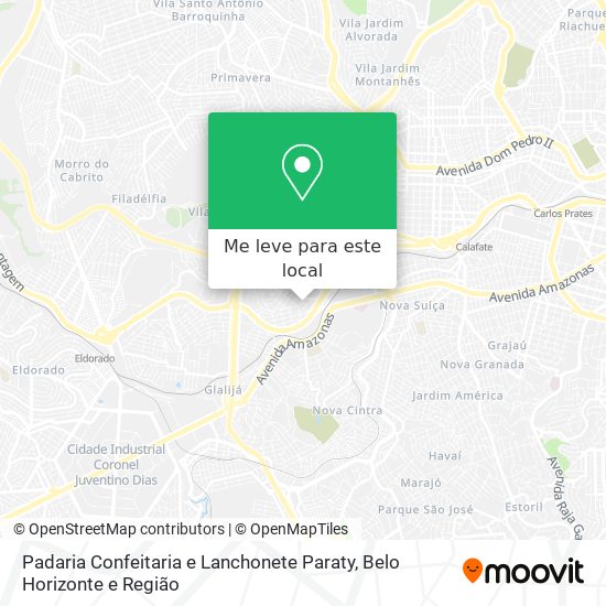 Padaria Confeitaria e Lanchonete Paraty mapa