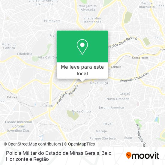 Policia Militar do Estado de Minas Gerais mapa