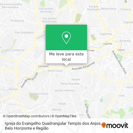 Igreja do Evangelho Quadrangular Templo dos Anjos mapa