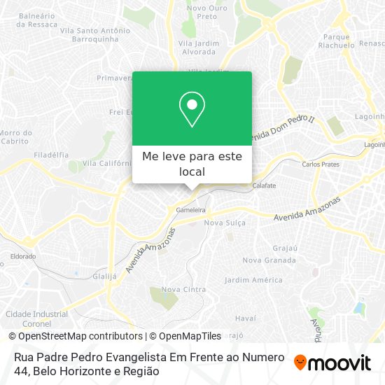 Rua Padre Pedro Evangelista Em Frente ao Numero 44 mapa