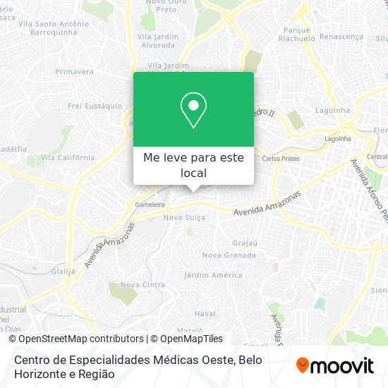 Centro de Especialidades Médicas Oeste mapa