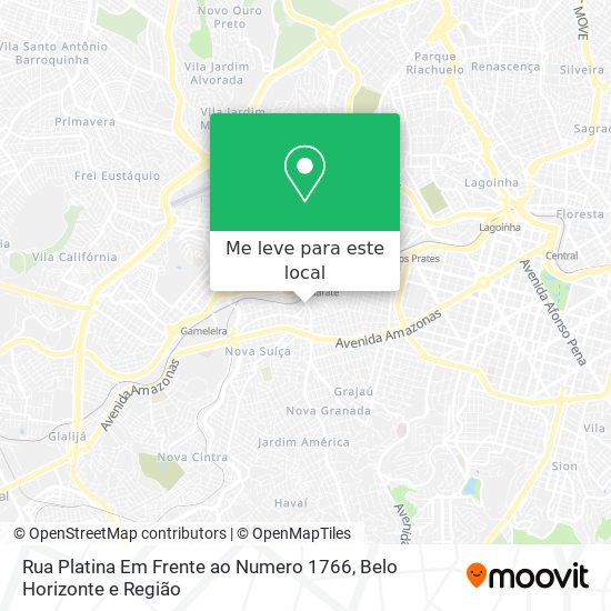 Rua Platina Em Frente ao Numero 1766 mapa