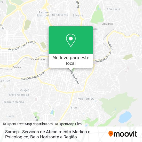 Samep - Servicos de Atendimento Medico e Psicologico mapa