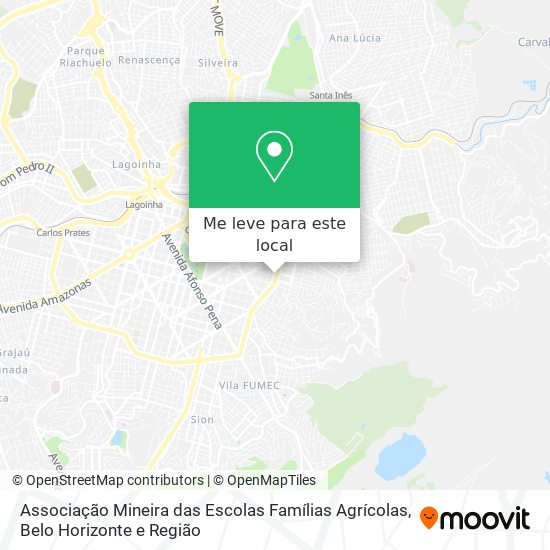 Associação Mineira das Escolas Famílias Agrícolas mapa