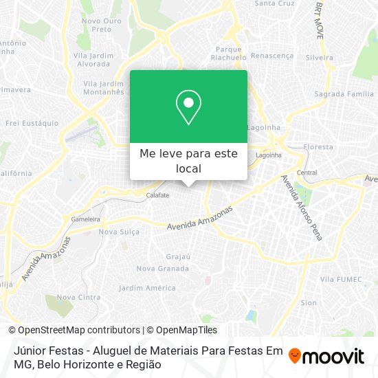 Júnior Festas - Aluguel de Materiais Para Festas Em MG mapa