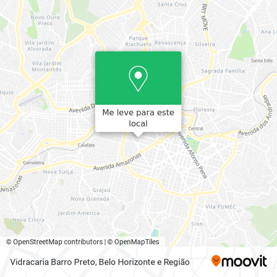 Vidracaria Barro Preto mapa