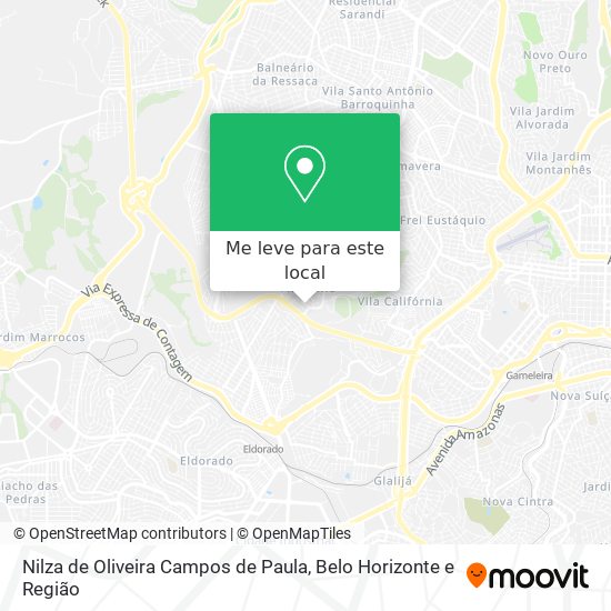 Nilza de Oliveira Campos de Paula mapa