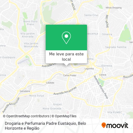 Drogaria e Perfumaria Padre Eustáquio mapa