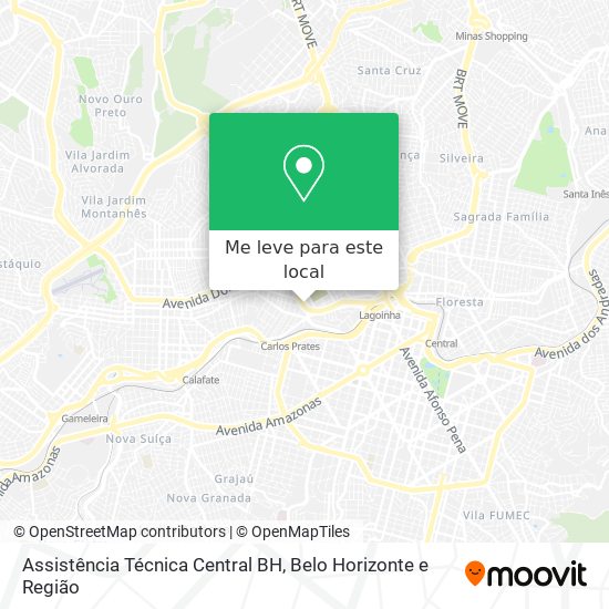 Assistência Técnica Central BH mapa