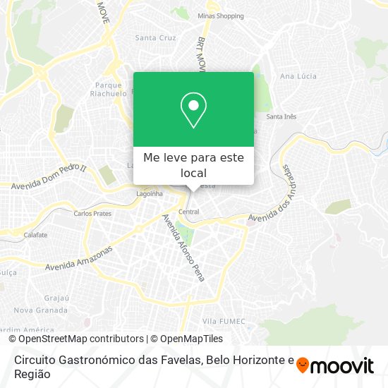 Circuito Gastronómico das Favelas mapa