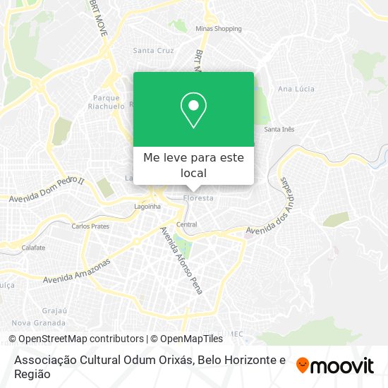 Associação Cultural Odum Orixás mapa