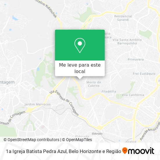 1a Igreja Batista Pedra Azul mapa