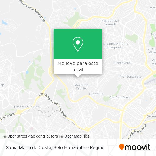 Sônia Maria da Costa mapa