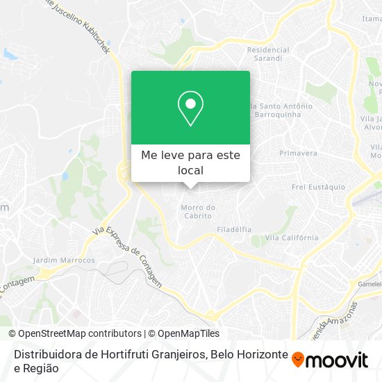 Distribuidora de Hortifruti Granjeiros mapa