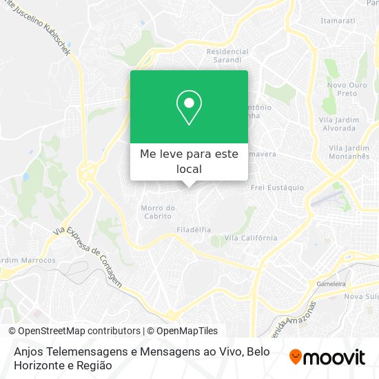 Anjos Telemensagens e Mensagens ao Vivo mapa
