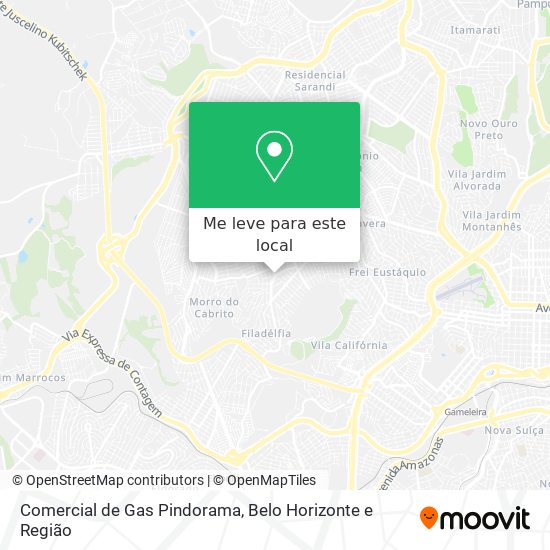 Comercial de Gas Pindorama mapa