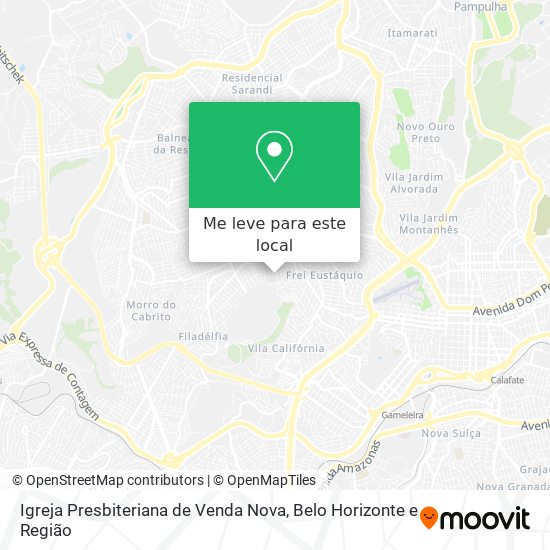 Igreja Presbiteriana de Venda Nova mapa