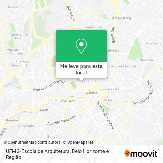 UFMG-Escola de Arquitetura mapa