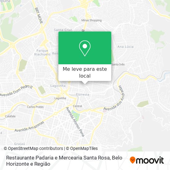 Restaurante Padaria e Mercearia Santa Rosa mapa
