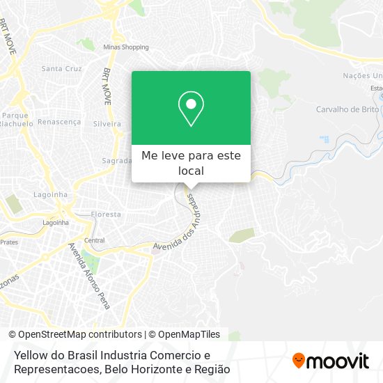 Yellow do Brasil Industria Comercio e Representacoes mapa