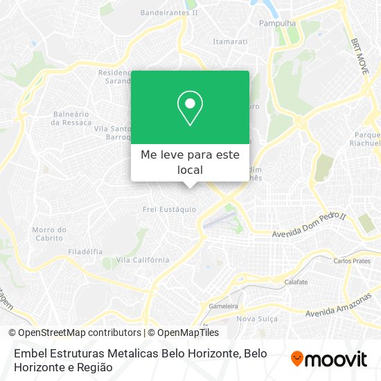 Embel Estruturas Metalicas Belo Horizonte mapa