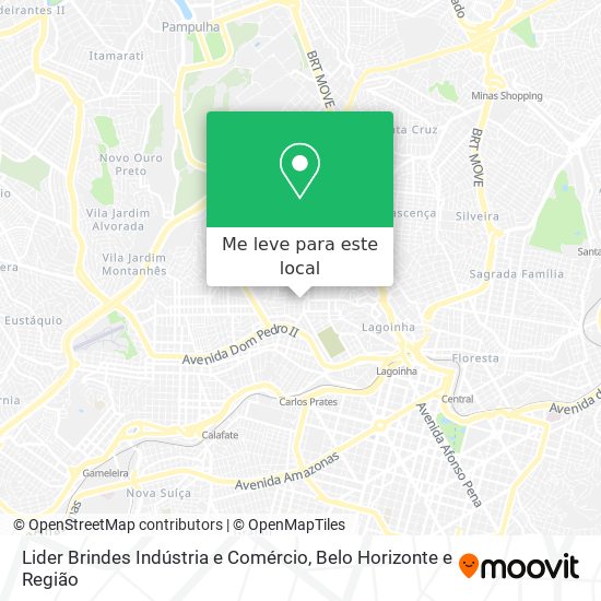 Lider Brindes Indústria e Comércio mapa