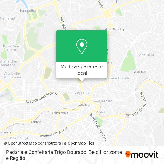 Padaria e Confeitaria Trigo Dourado mapa