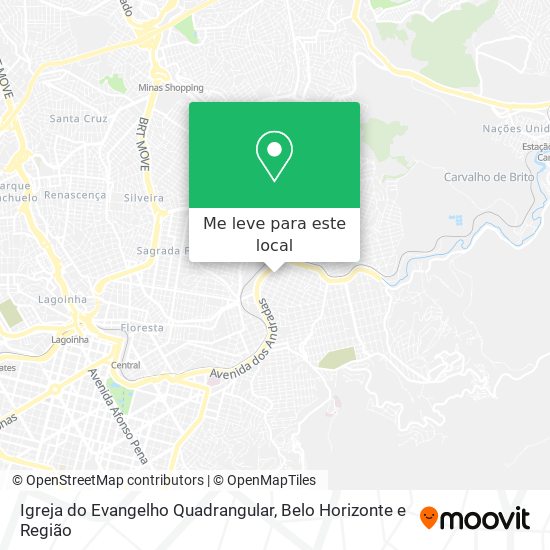 Igreja do Evangelho Quadrangular mapa