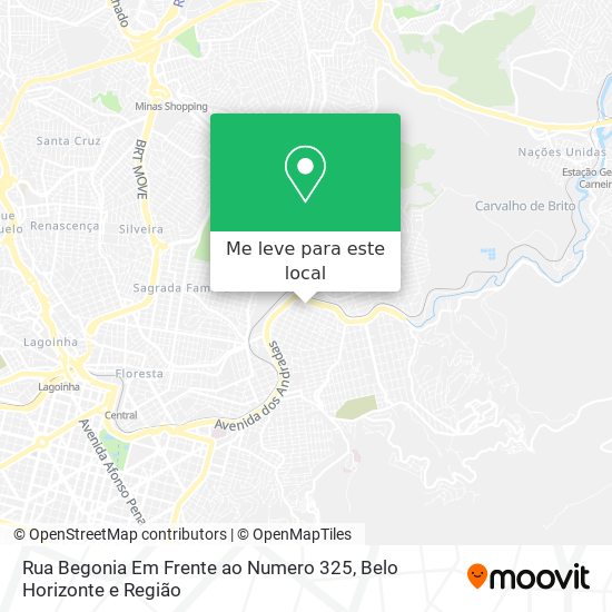 Rua Begonia Em Frente ao Numero 325 mapa