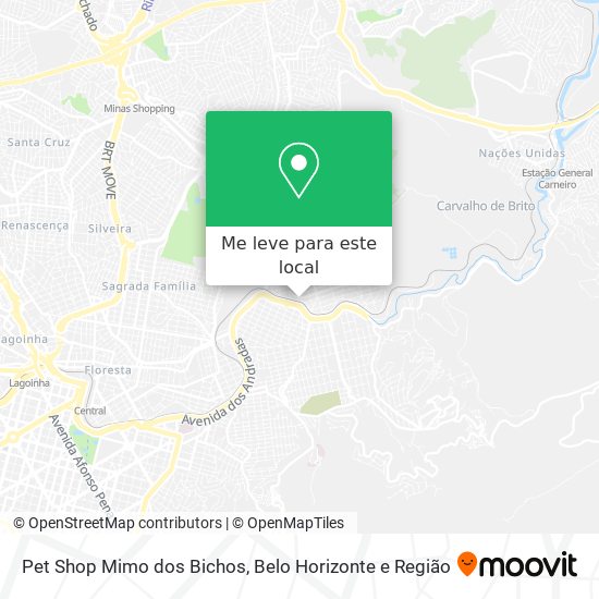 Pet Shop Mimo dos Bichos mapa